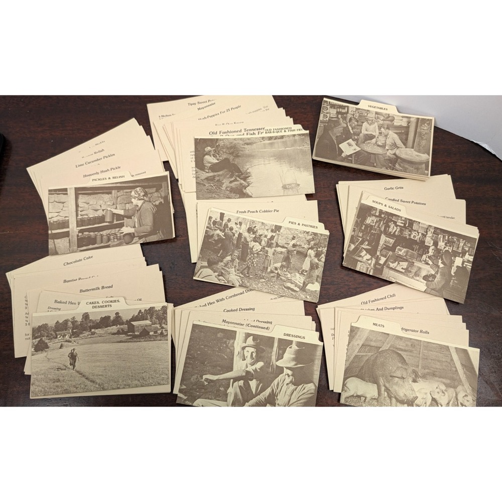 Vintage Southern Recipe Card Ephemera Lot Recipes Photo Dividers Country Cooking